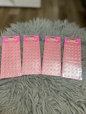 Bow-tique 6mm Adhesive Stones Craft Embellishments, 50-Count Sheets (4-Pack)